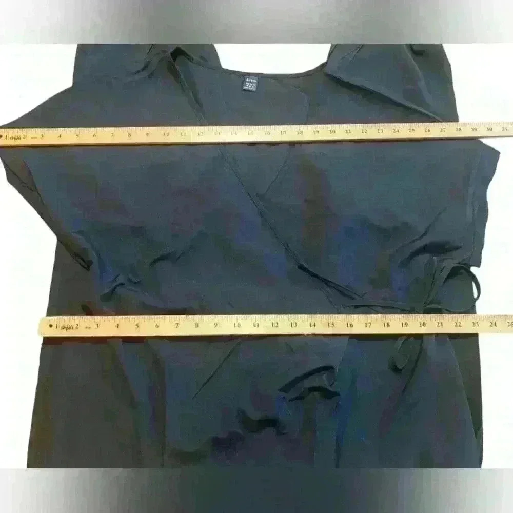 SHEIN LUNE Women Plain Casual Short Sleeve Black Wrap Jumpsuit. Size XL 12 NWT - Picture 9 of 16